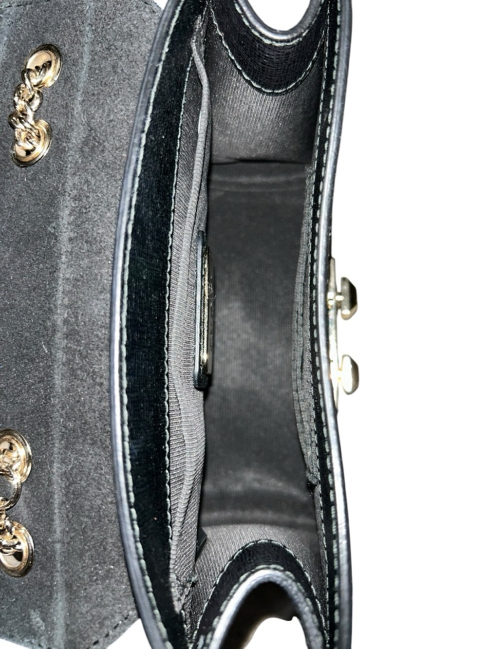 FURLA Bella Mini Crossbody Shoulder Handbag Black Saffiano Leather LIKE NEW - Picture 12 of 14